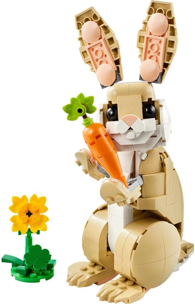 LEGO Creator 3in1 Cute Bunny Toy - Animal Figure Transforms into a Llama or Seal Toy - Creative Ramadan Gift Ideas for 8+ Year Old Girls & Boys - 31162