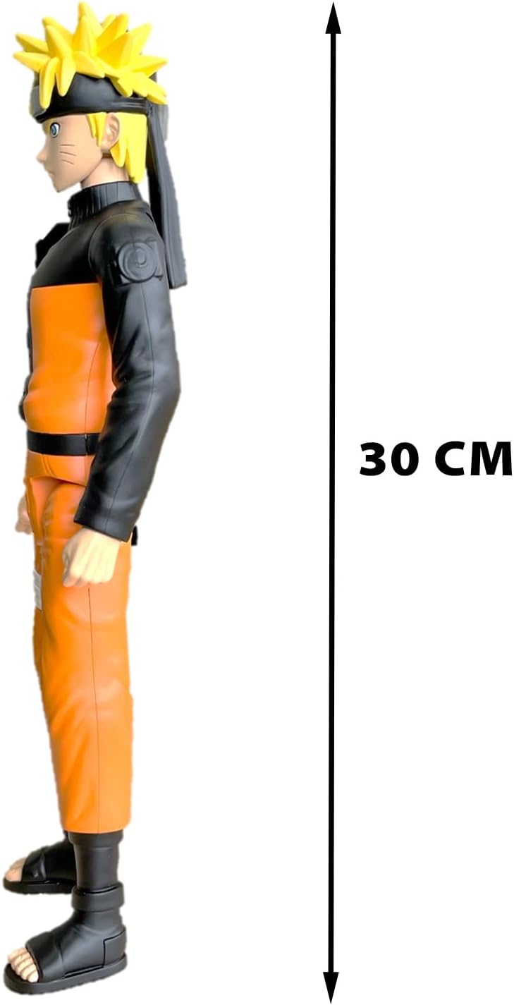 Bandai - Anime Heroes - Naruto Shippuden - Manga Figure Anime Heroes Mega 30 cm - Naruto Uzumaki - Official Naruto Licence - Large Articulated Naruto Figure - Toy for Children from 4 Years - 38151