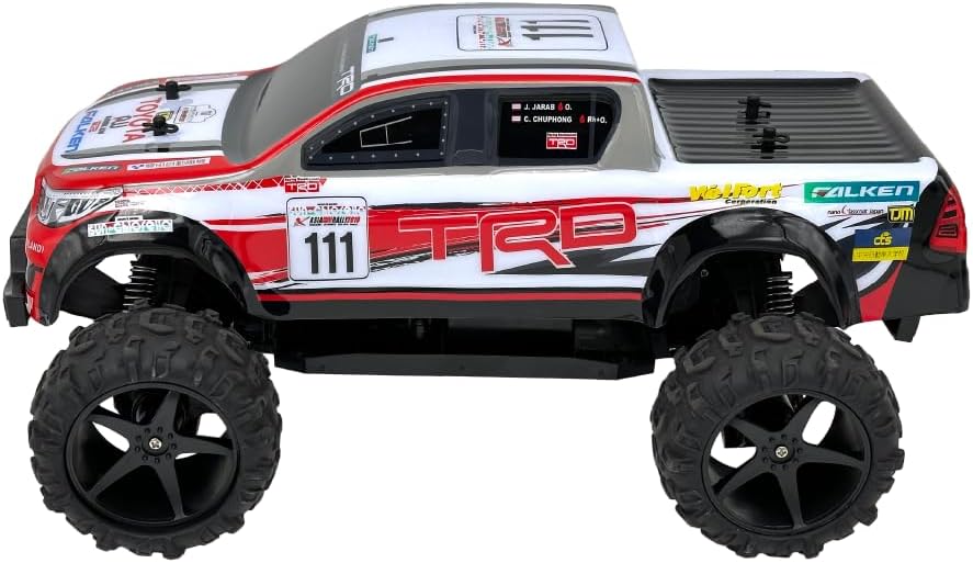 D-Power 1:10 RALLY CHAMP Toyota Hilux Revo AXCR RC Car, 2.4GHz Remote Control, USB Rechargeable 7.4V Battery, Off-Road Truck, Ages 6+