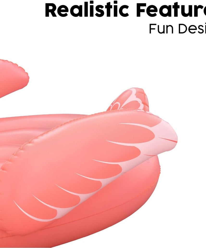 Bestway Rider Fancy Flamingo 138X107cm, Outdoor & Indoor Relaxation & Play, Pool Ride-On Floats, Vivid Bright Graphics, Heavy-duty Handles, Water Play, Easy to Inflate & Deflate