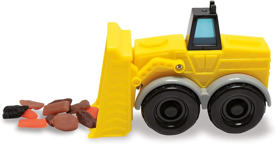 Simba Art & Fun Construction Site Kneading Set, 4 x 50g Modelling Dough with Bulldozer & Accessories, 14-Piece Clay Set for Kids 3+