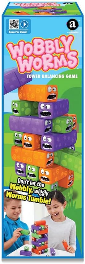 Ambassador Merchant Wobbly Worms Tower Balancing Game