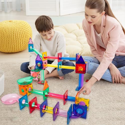 PicassoTiles Magnetic Marble Run 71pc