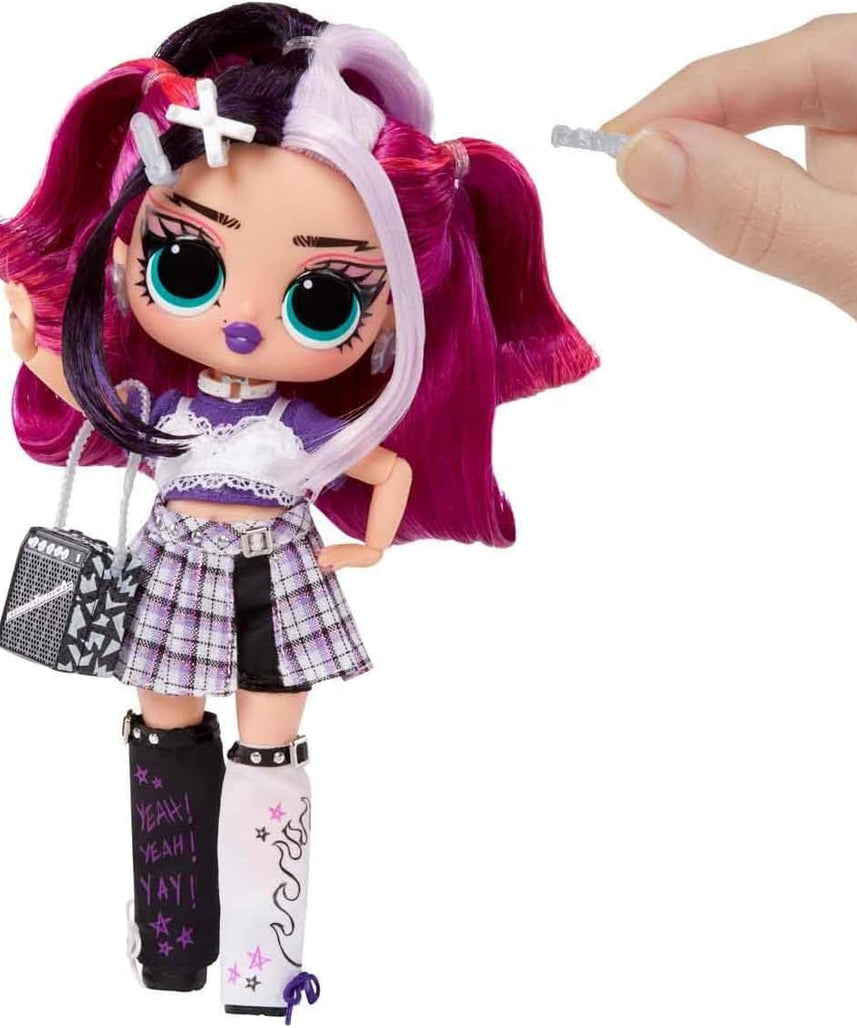 L.O.L. Surprise Tweens Series 4 Fashion Doll Jenny Rox with 15 Surprises, Collectible Articulated Doll with Accessories, Hairbrush, Microphone, Purse, and Doll Stand, Ages 3+