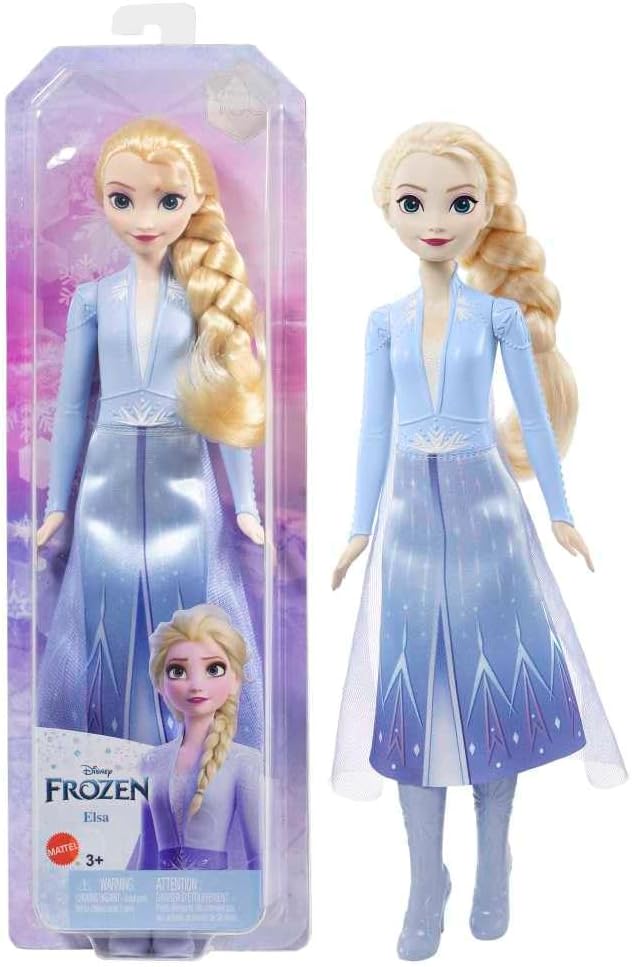 Disney Frozen 2 Elsa Fashion Doll, Posable Princess Toy with Outfit, Cape and Boots, Movie Inspired Doll for Kids Age 3+