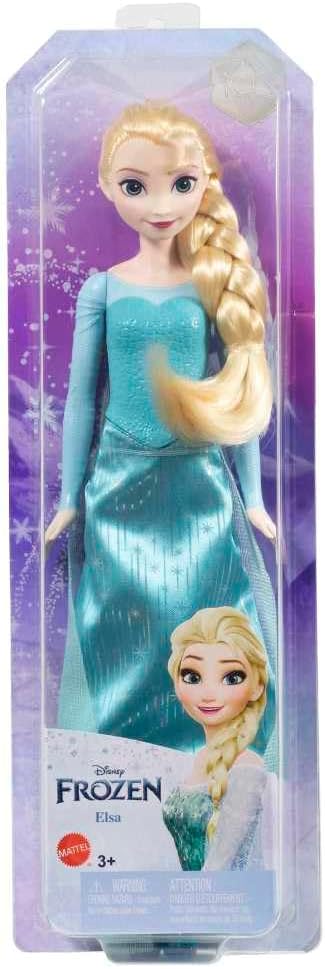 Mattel Disney Frozen Elsa Fashion Doll, Posable Doll with Signature Outfit, Removable Skirt and Shoes, Brushable Hair, Ages 3+