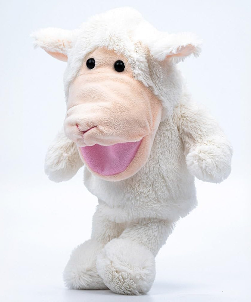 Pugs At Play Puppet Lamb, 12-Inch Soft Singing Puppet, Interactive Educational Toy for Kids 3+