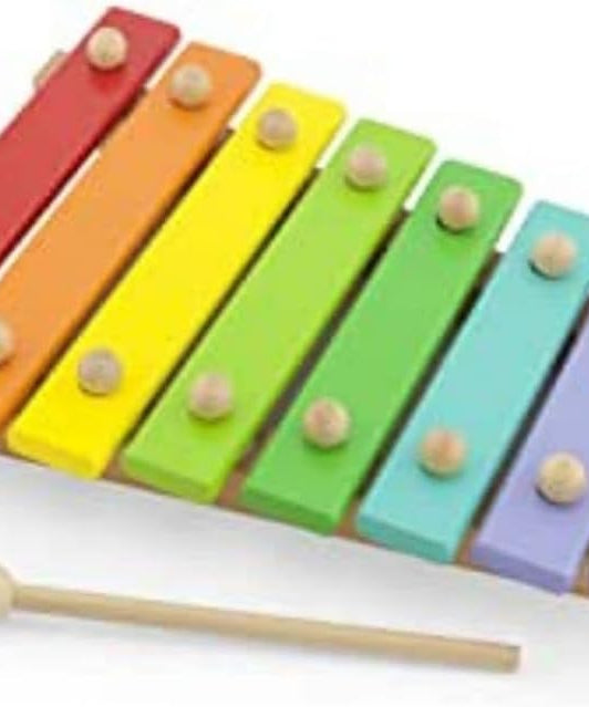 Glooke Selected Viga Wooden Xylophone - Educational MUSical Instrument Toy For Kids Ages 1+ Year, Multi-Coloured