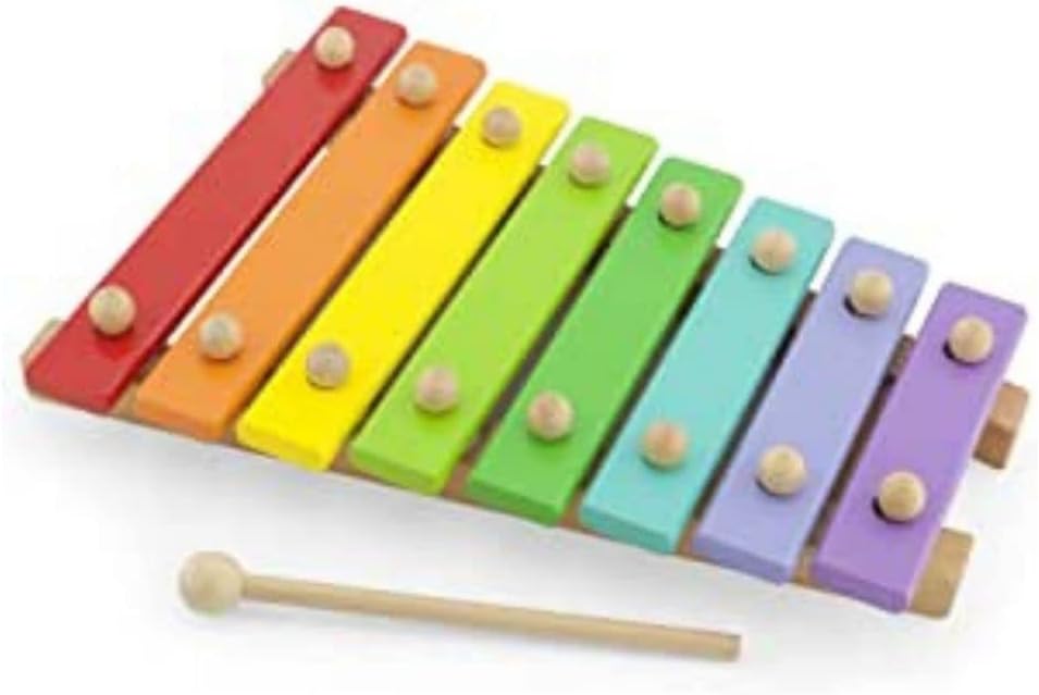 Glooke Selected Viga Wooden Xylophone - Educational MUSical Instrument Toy For Kids Ages 1+ Year, Multi-Coloured