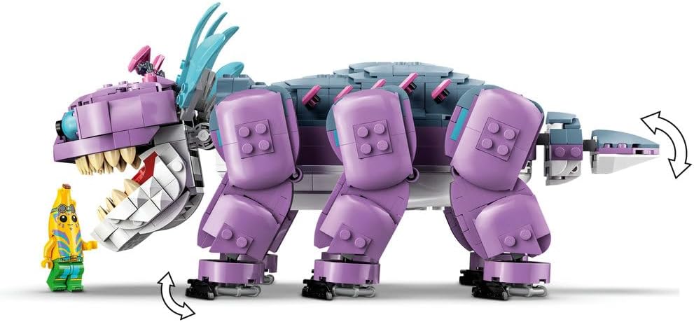 LEGO Fortnite Klombo Toy - Play & Display Dino Figure with Oro and Island Peely Minifigures - Gift for 10+ Year Old Boys, Girls & Gaming Fans - 77077