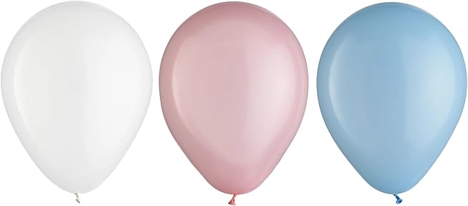 Gender Reveal Color Mix Latex Balloons - 11" | Multicolor | 15 Pcs.