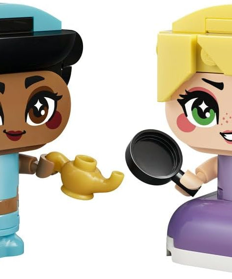 LEGO|Disney Princess Mini Jasmine & Rapunzel Figures - Collectible Toy w/ 2 Mini Dolls & Accessories incl. a Magic Lamp - Small Gift for 5+ Year Old Girls & Fans - 43303