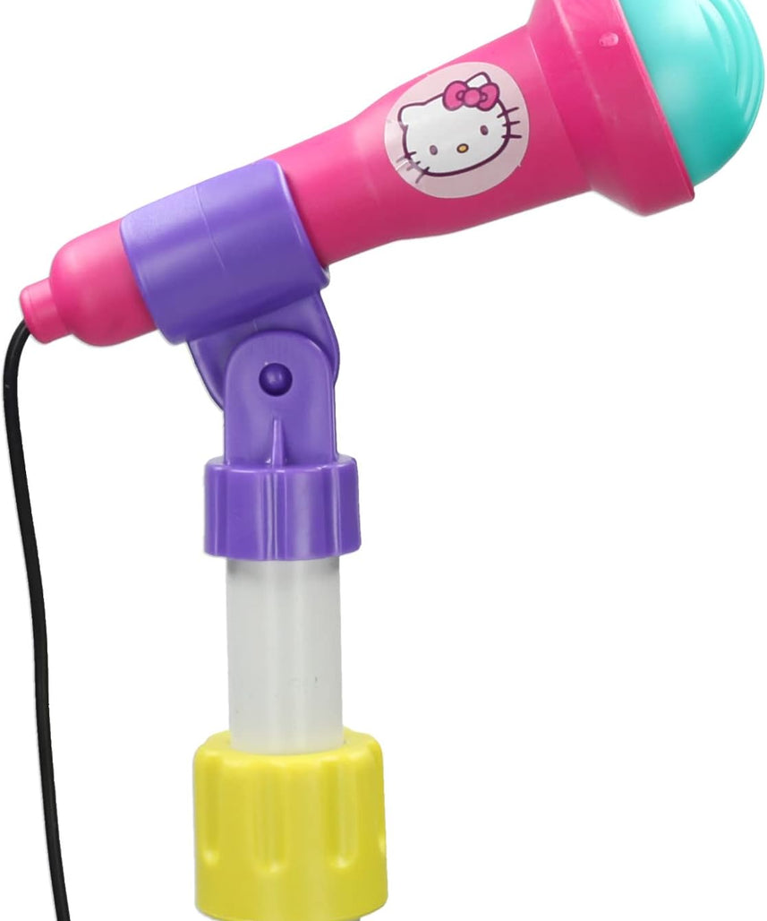 Hello Kitty Microphone and Guitar Set for Kids, Complete Musical Toy with Adjustable Mic Stand and Speaker, Pretend Play Instrument for Boys and Girls, 3Y+ Years