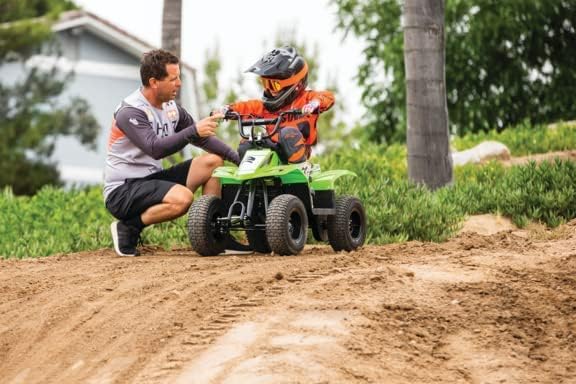 Razor Dirt Quad XS McGrath Electric Ride On ATV for Kids 8+ Years, 13 km/h Off Road Quad Bike, 24V Battery, Green