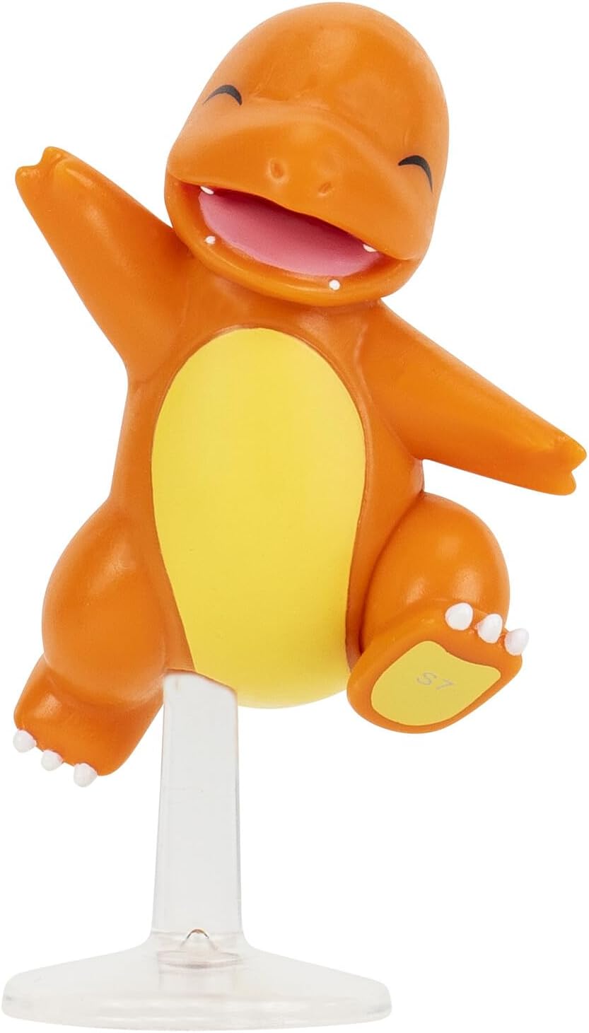 Pokemon Battle Figure Galarian Darumaka & Charmander, Official Detailed Action Figures, Play Figurines for Kids, Toy Gift