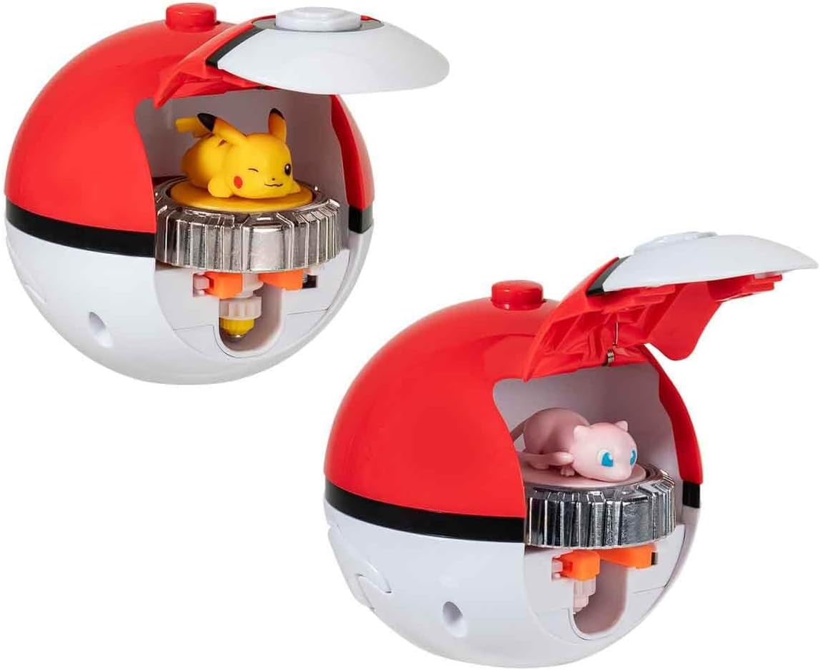Pokémon Battle Spinner Arena Set, Pikachu & Mew, Head-to-Head Spin Launch Battle Playset, Official Pokémon Toy, Ages 4+