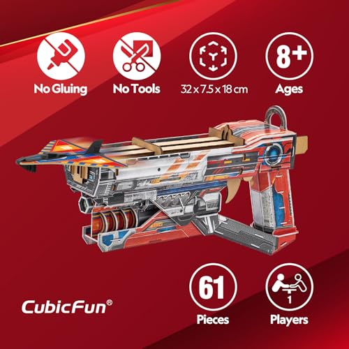 National Geographic 3D Puzzle Airplane Launcher 61-Pieces by Cubic Fun, STEM Learning, Build Things with Read-Along Adventure, Educational Puzzle, Learn & Fun Toys, For Kids 8 Years+