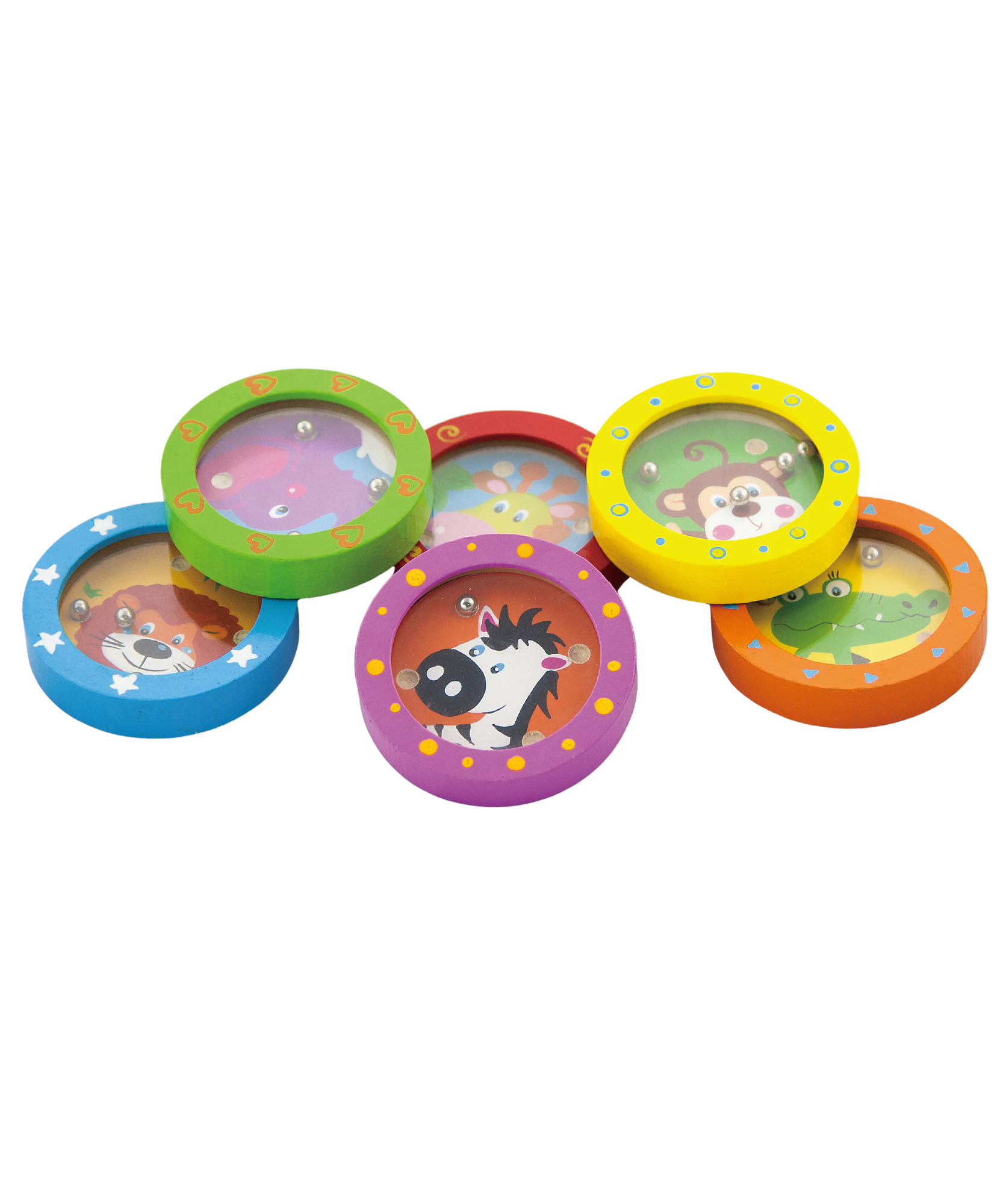 Viga Wild Animals Assorted, Ball-in-a-Maze Puzzle, 1 Piece, Montessori Wooden Toy, Develops Sensory, Cognitive & Fine Motor Skills, Non-Toxic & Eco-friendly Kids Educational Toy, Suitable for Children 3Y+