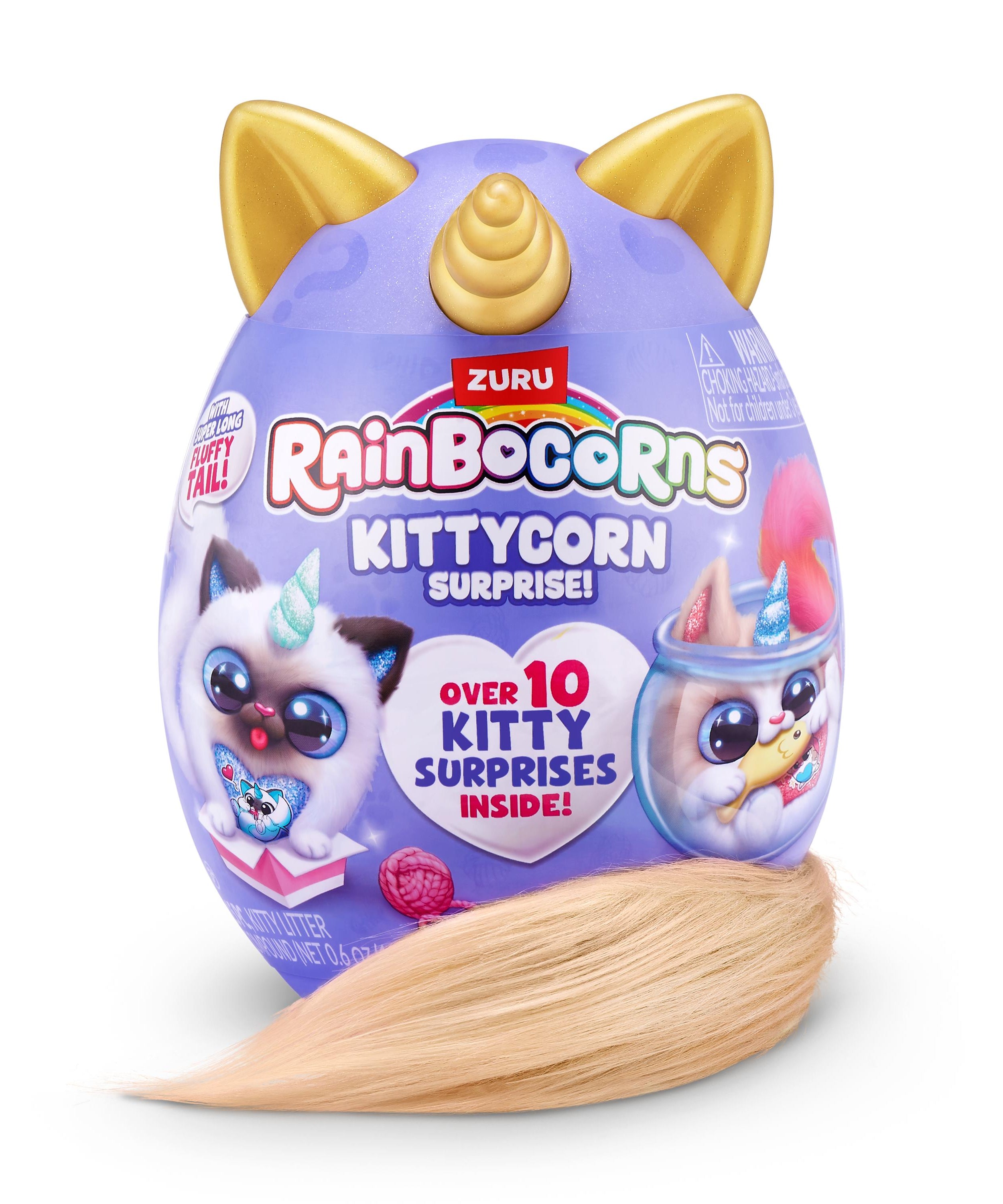 Rainbocorns Kittycorn Surprise S9 Collectible Plush Toy Set, 10+ Magical Surprises, Soft Plush Kittens with Fluffy Tails, Interactive Play for Girls Age 3+