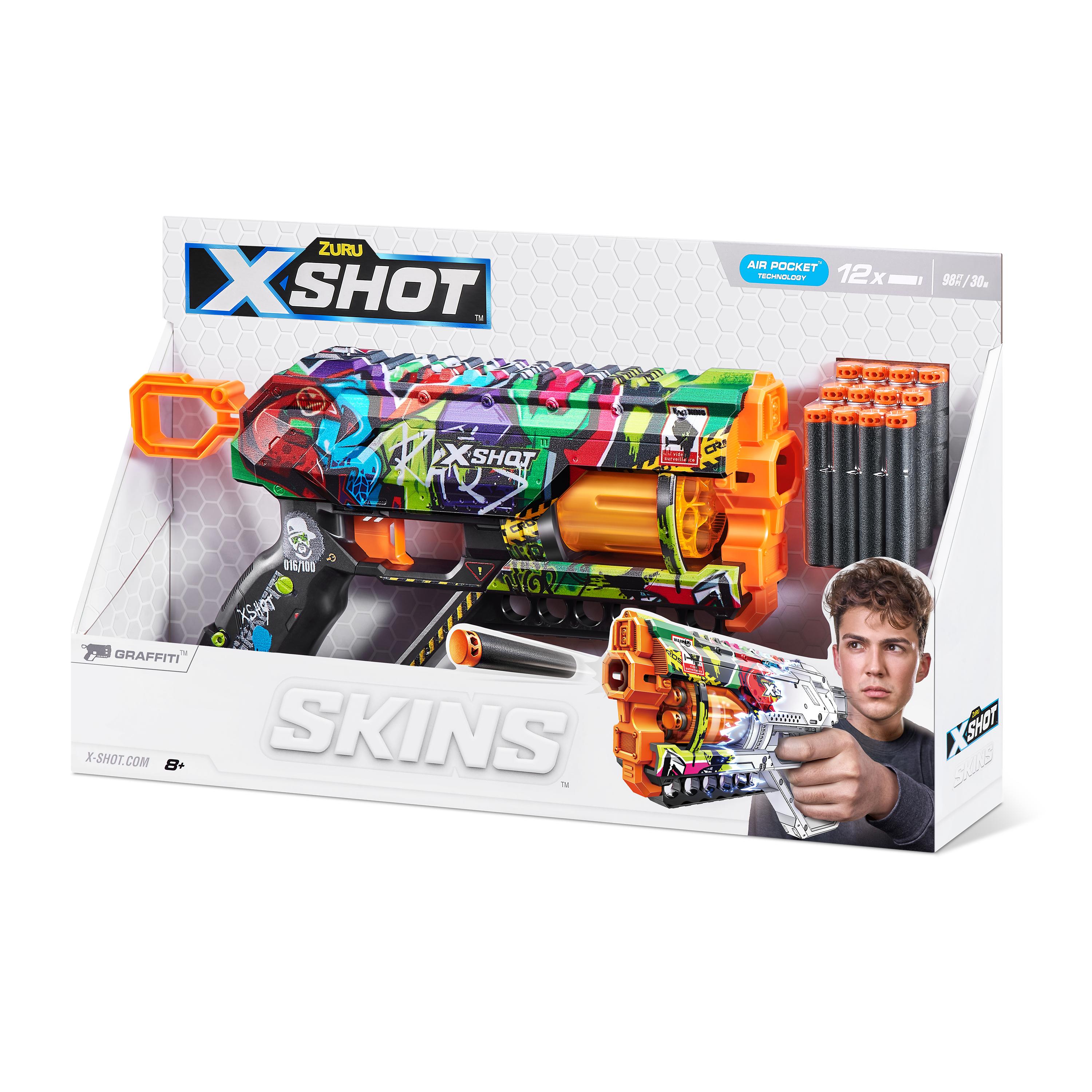 X Shot Skins Griefer 12 Darts Blaster, Foam Dart Toy Gun for Boys, Age 8+