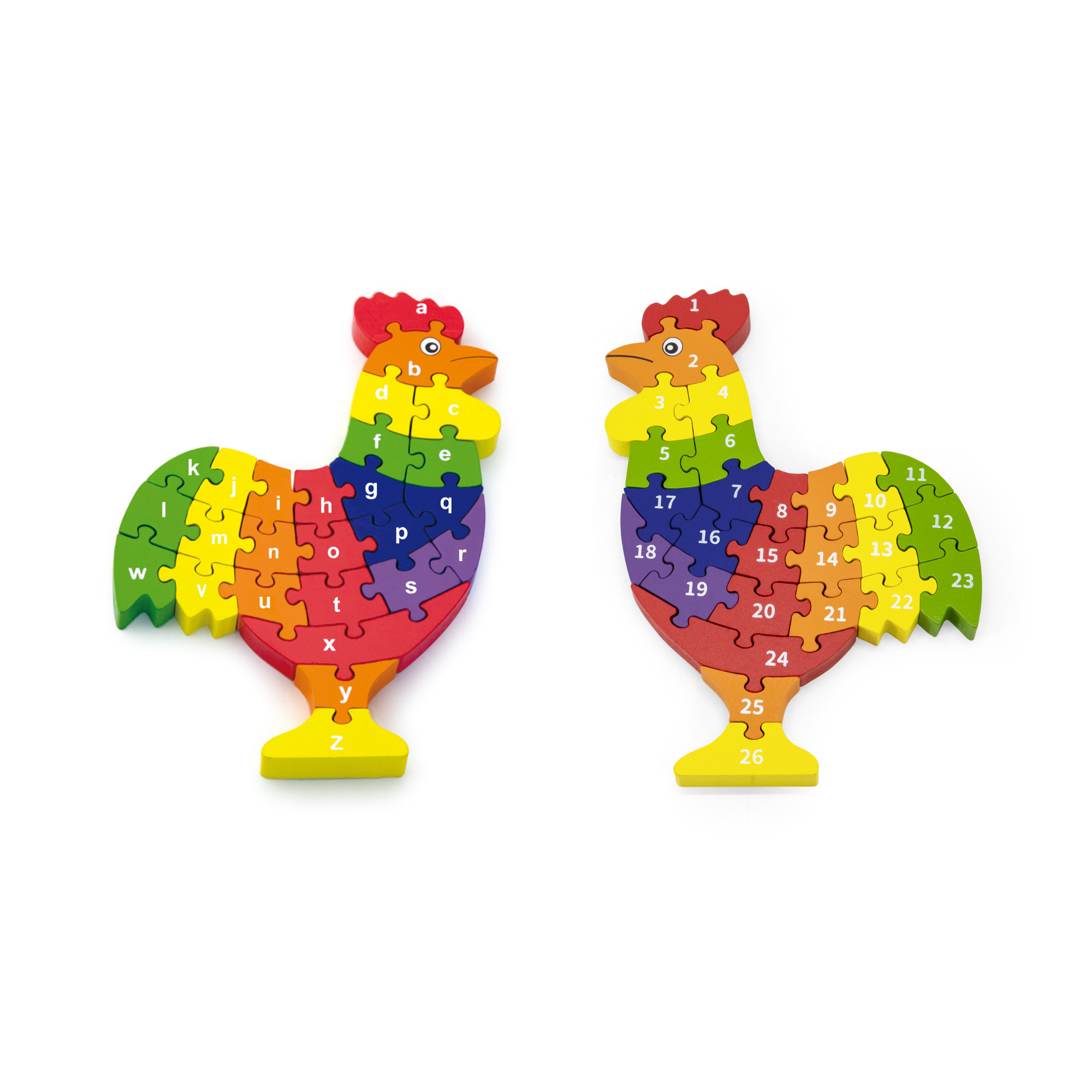 لعبة ديك فيجا ثلاثي الأبعاد مع حروف أبجدية، 26 قطعة من أحجية الصور المقطوعة، لعبة مونتيسوري خشبية، تُنمّي المهارات الحسية والإدراكية والحركية الدقيقة، لعبة تعليمية غير سامة وصديقة للبيئة للأطفال، من عمر 3 سنوات فما فوق