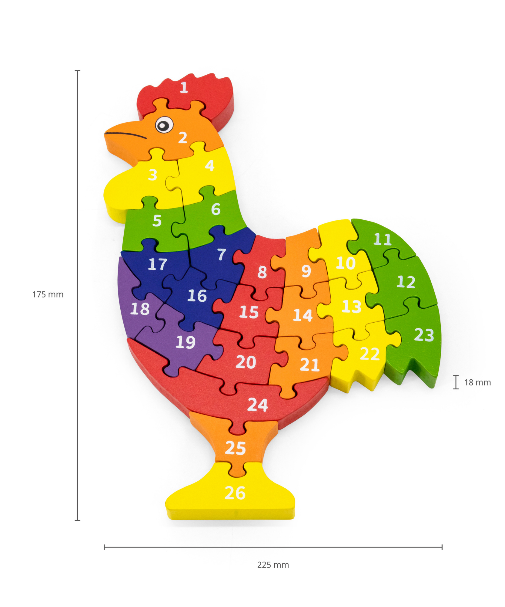 لعبة ديك فيجا ثلاثي الأبعاد مع حروف أبجدية، 26 قطعة من أحجية الصور المقطوعة، لعبة مونتيسوري خشبية، تُنمّي المهارات الحسية والإدراكية والحركية الدقيقة، لعبة تعليمية غير سامة وصديقة للبيئة للأطفال، من عمر 3 سنوات فما فوق