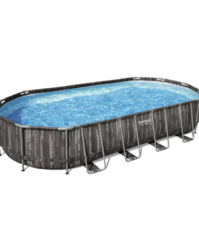 Bestway Powersteel Oval Frame Swimming Pool Set 7.32m x 3.66m x 1.22m – Adult 14+