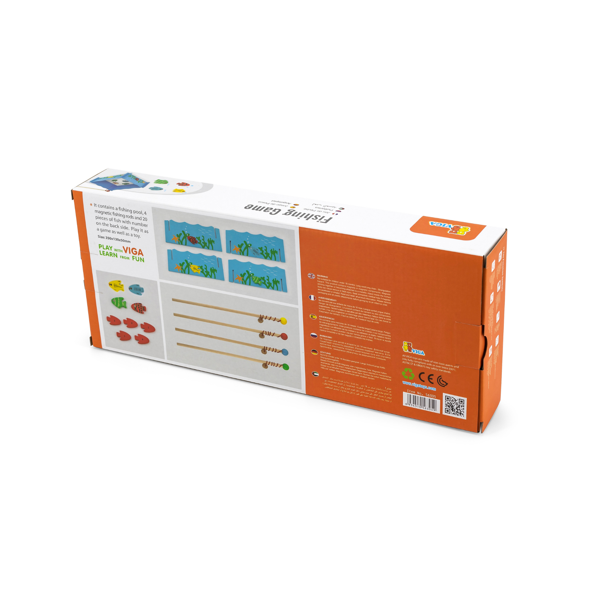 لعبة صيد خشبية من فيجا، لعبة مونتيسوري مغناطيسية بأربعة قضبان وأسماك مرقمة، تُنمّي المهارات الحركية الدقيقة والتعرف المبكر على الأرقام، لعبة تعليمية صديقة للبيئة وغير سامة، للأعمار من 18 شهرًا فما فوق