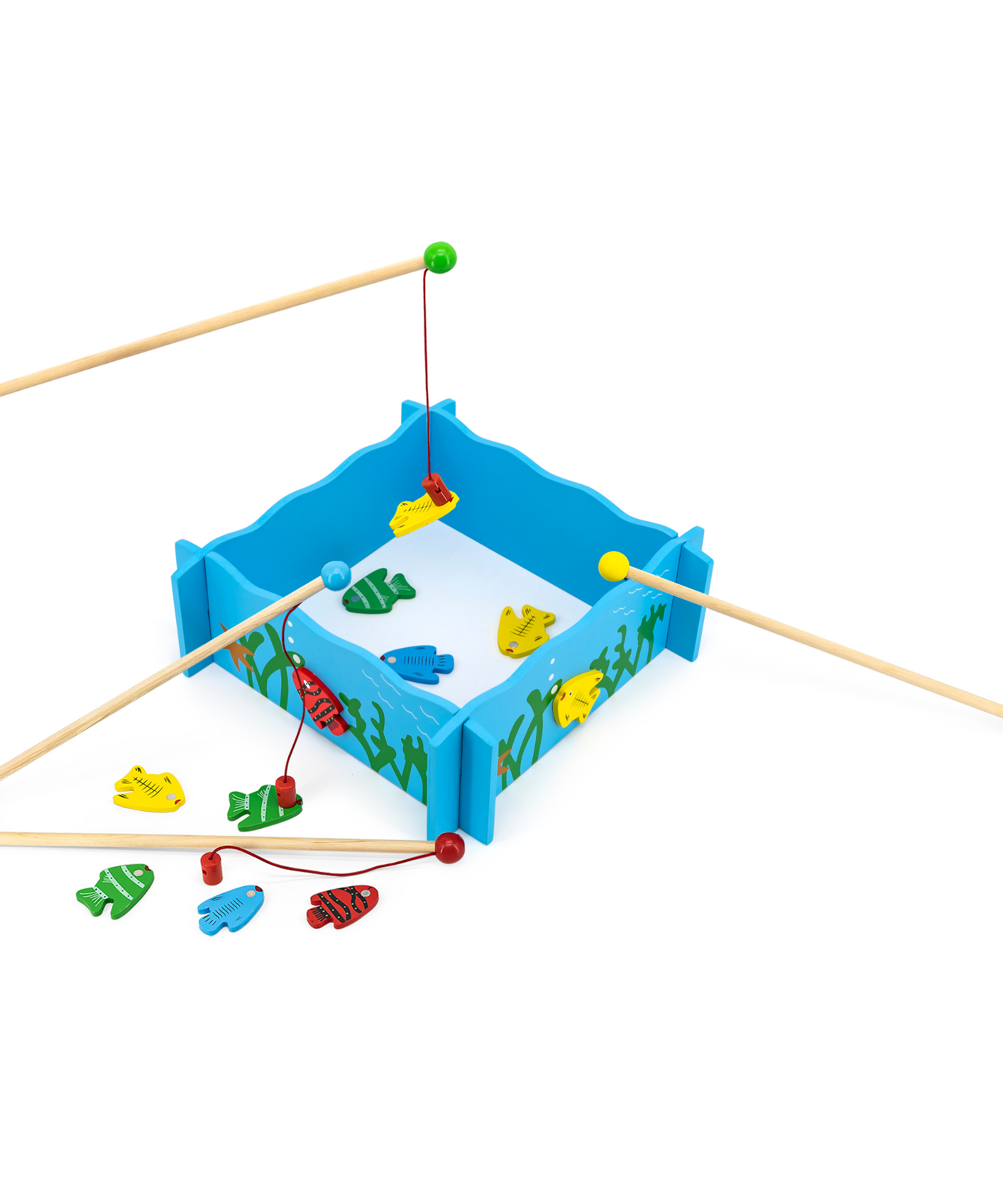 لعبة صيد خشبية من فيجا، لعبة مونتيسوري مغناطيسية بأربعة قضبان وأسماك مرقمة، تُنمّي المهارات الحركية الدقيقة والتعرف المبكر على الأرقام، لعبة تعليمية صديقة للبيئة وغير سامة، للأعمار من 18 شهرًا فما فوق