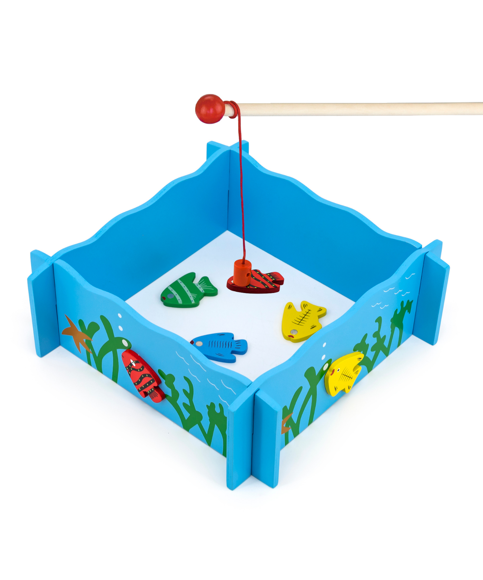 لعبة صيد خشبية من فيجا، لعبة مونتيسوري مغناطيسية بأربعة قضبان وأسماك مرقمة، تُنمّي المهارات الحركية الدقيقة والتعرف المبكر على الأرقام، لعبة تعليمية صديقة للبيئة وغير سامة، للأعمار من 18 شهرًا فما فوق