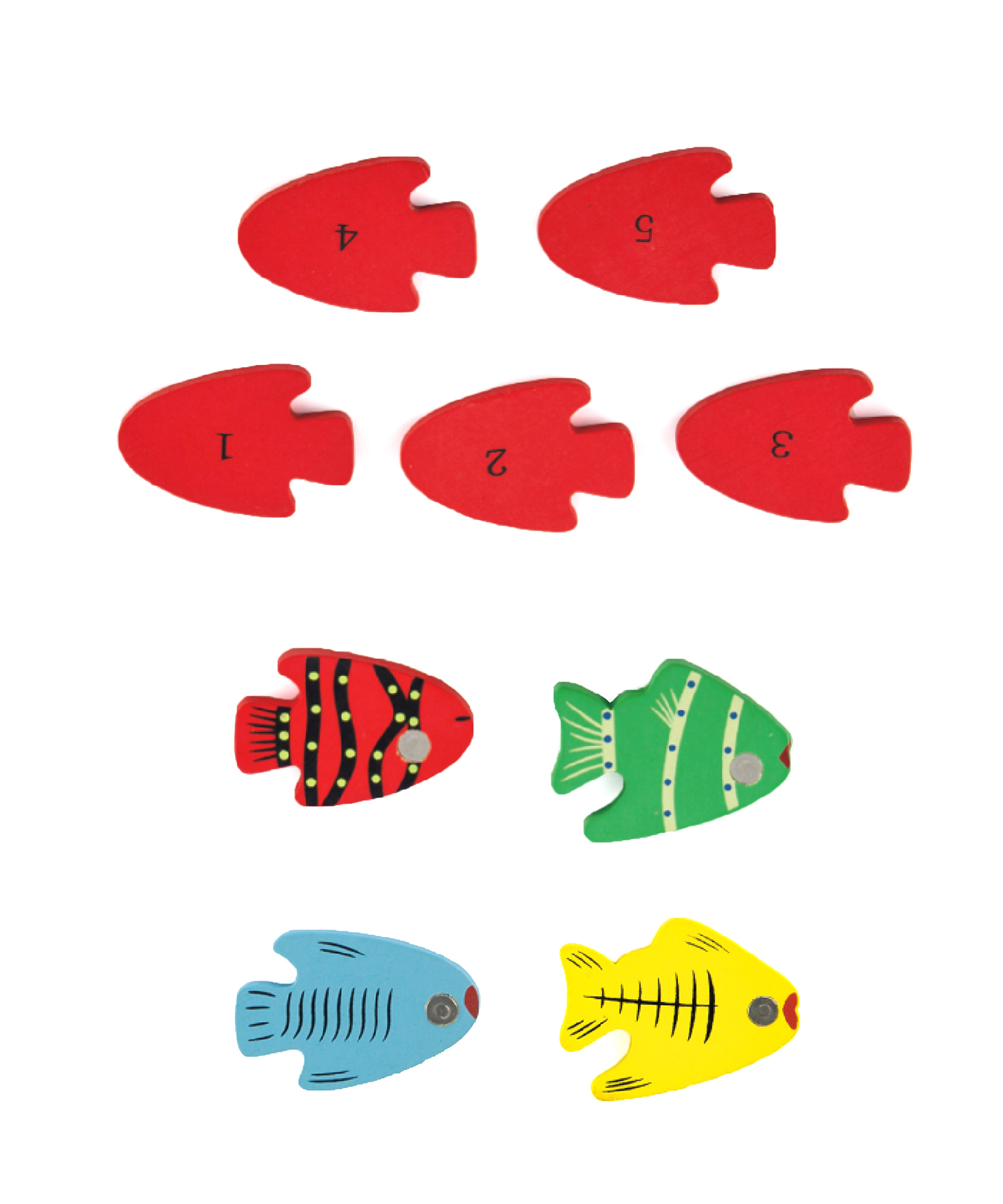 لعبة صيد خشبية من فيجا، لعبة مونتيسوري مغناطيسية بأربعة قضبان وأسماك مرقمة، تُنمّي المهارات الحركية الدقيقة والتعرف المبكر على الأرقام، لعبة تعليمية صديقة للبيئة وغير سامة، للأعمار من 18 شهرًا فما فوق