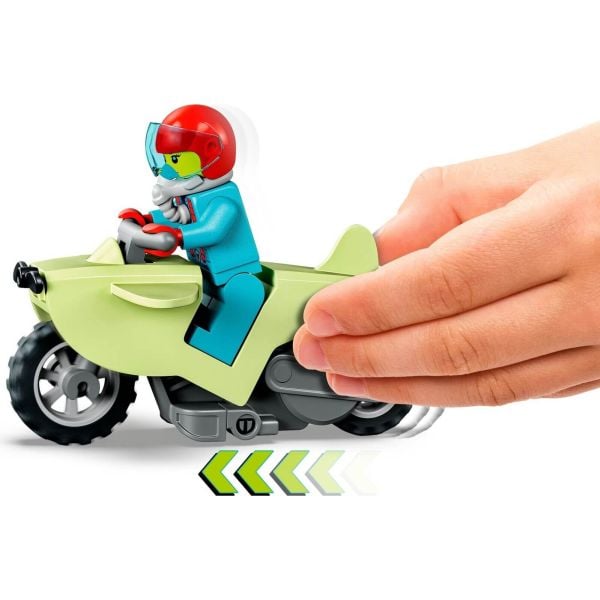 مجموعة بناء ليجو سيتي سماشينج شيمبانزي ستانت لوب 60338، 226 قطعة مع دراجة بهلوانية تعمل بعجلة الموازنة و3 شخصيات صغيرة، لعبة حركة للأطفال من سن 7 سنوات فما فوق