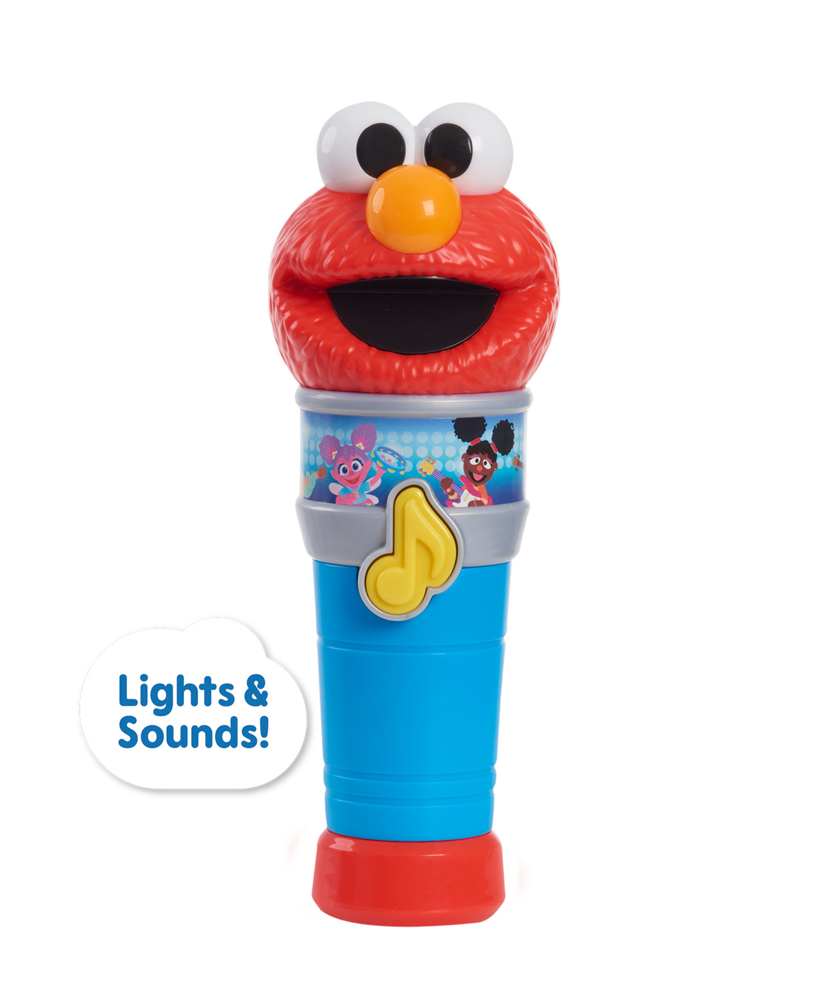 لعبة سيسامي ستريت سينغ مع ميكروفون إلمو، لعبة موسيقية تفاعلية محمولة مضيئة مع صوت، مرخصة رسميًا من جاست بلاي للأطفال الصغار من عمر سنتين فما فوق