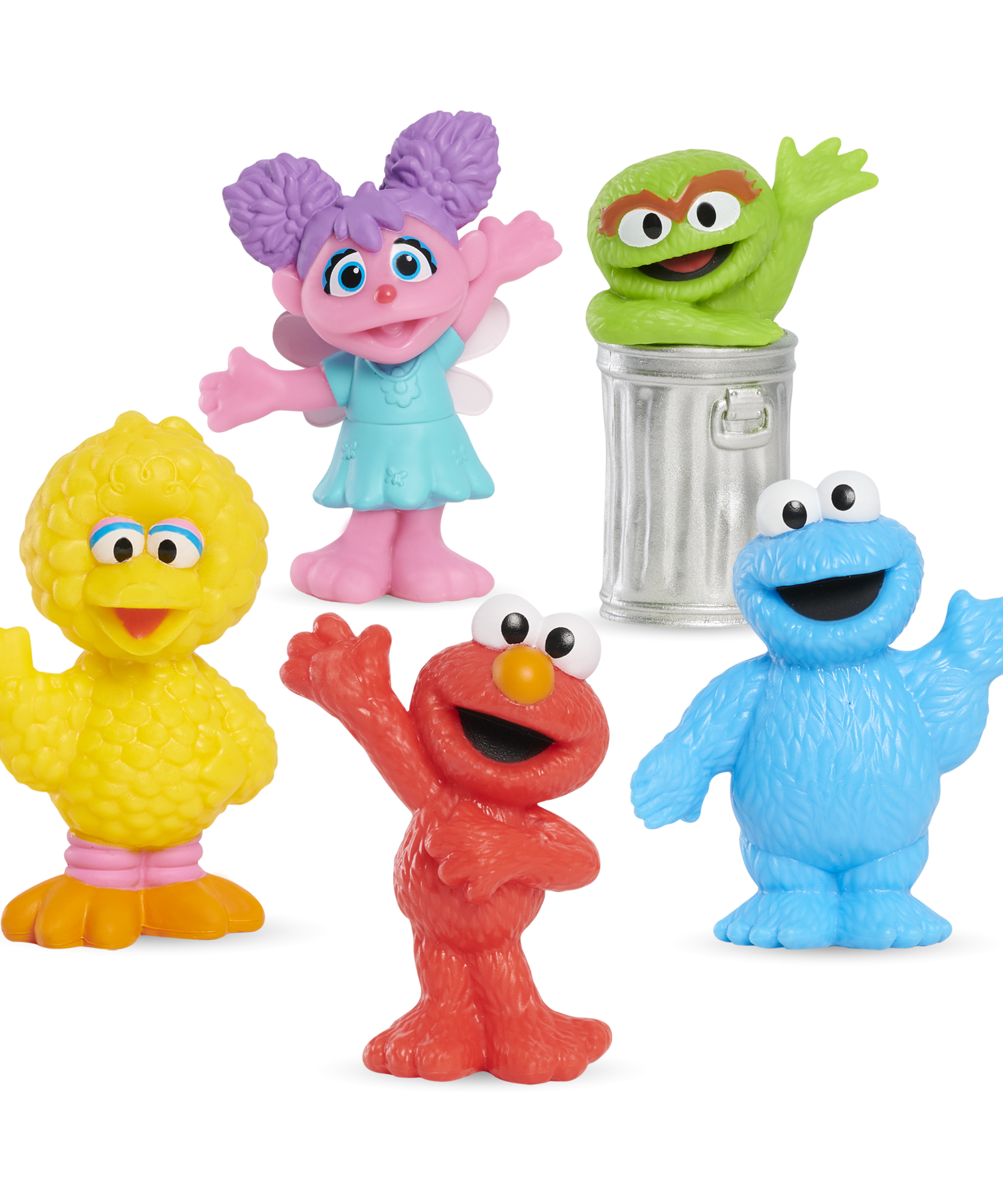 مجموعة من 5 شخصيات صغيرة من شارع سمسم، ألعاب قابلة للتجميع مقاس 7.62 سم، تتضمن إلمو، كوكيز مونستر، بيج بيرد، أوسكار ذا جروش، وأبي كاداببي، مرخصة رسميًا من جاست بلاي للأطفال من عمر سنتين فما فوق