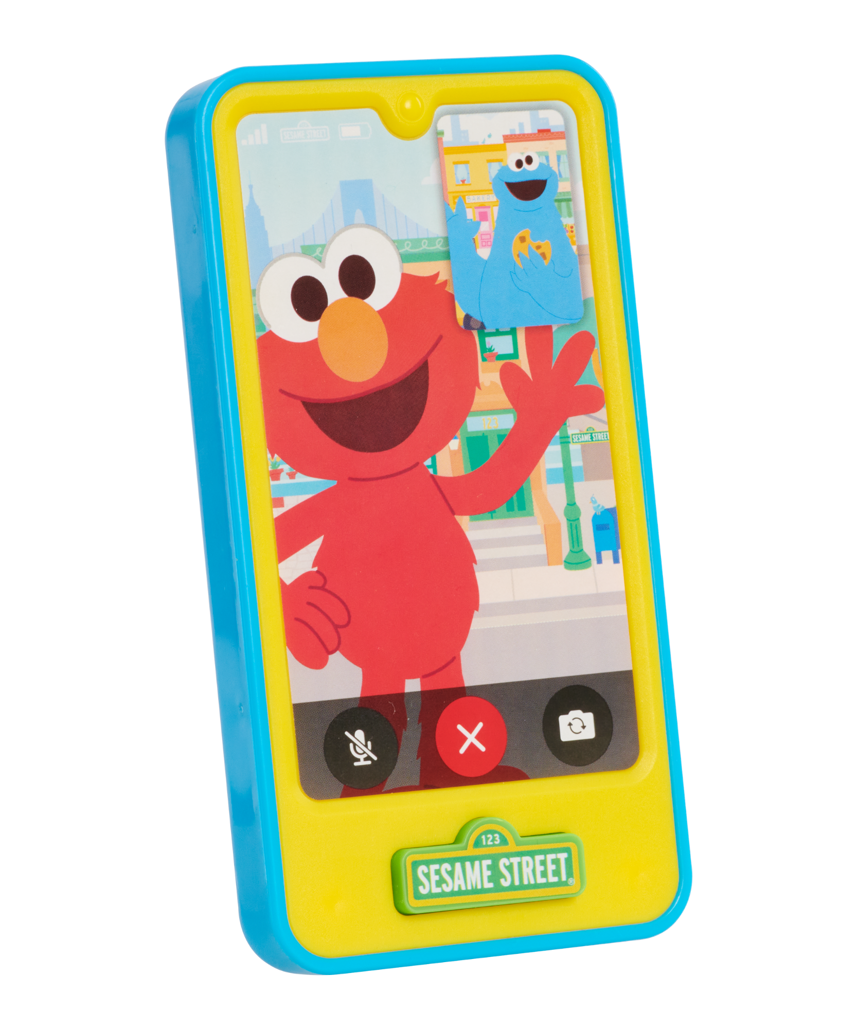 Sesame Street Chat with Elmo Cell Phone, Handheld Interactive Roleplay Toy with Sounds and Music, Pretend Play Phone, Offically Licensed by Just Play for Toddlers Ages 2 and Up
