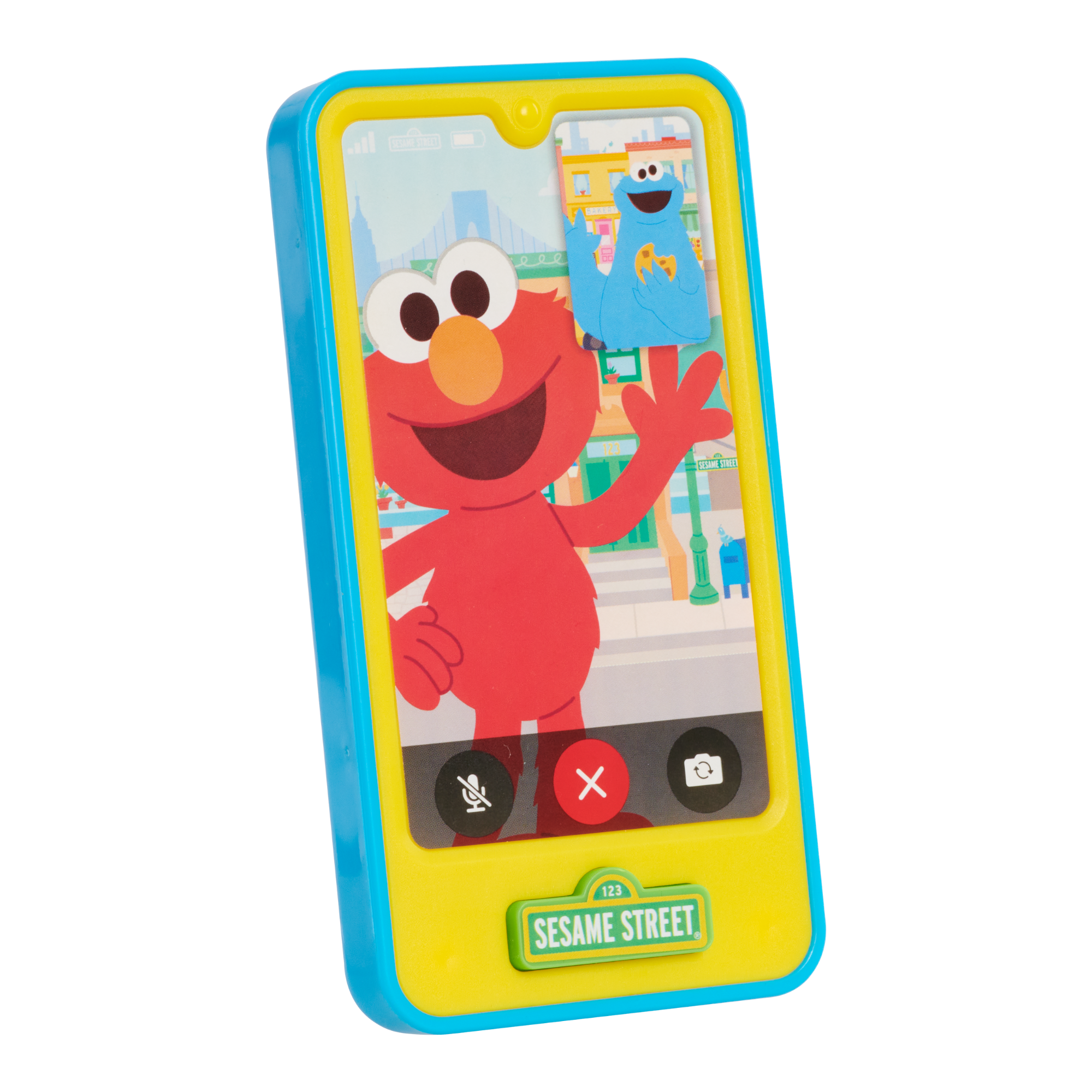 Sesame Street Chat with Elmo Cell Phone, Handheld Interactive Roleplay Toy with Sounds and Music, Pretend Play Phone, Offically Licensed by Just Play for Toddlers Ages 2 and Up