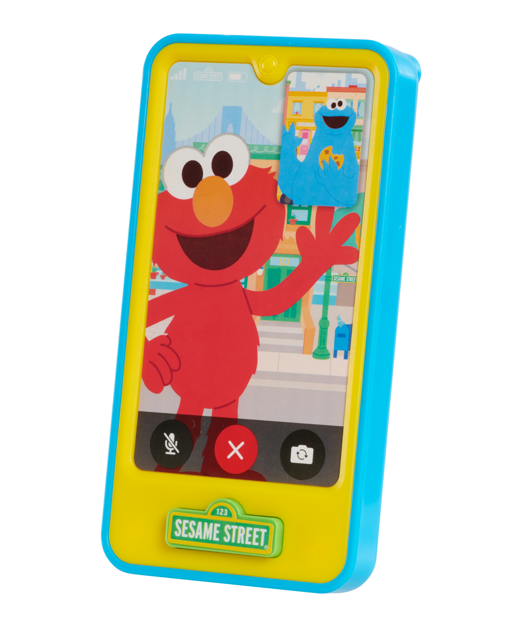 Sesame Street Chat with Elmo Cell Phone, Handheld Interactive Roleplay Toy with Sounds and Music, Pretend Play Phone, Offically Licensed by Just Play for Toddlers Ages 2 and Up