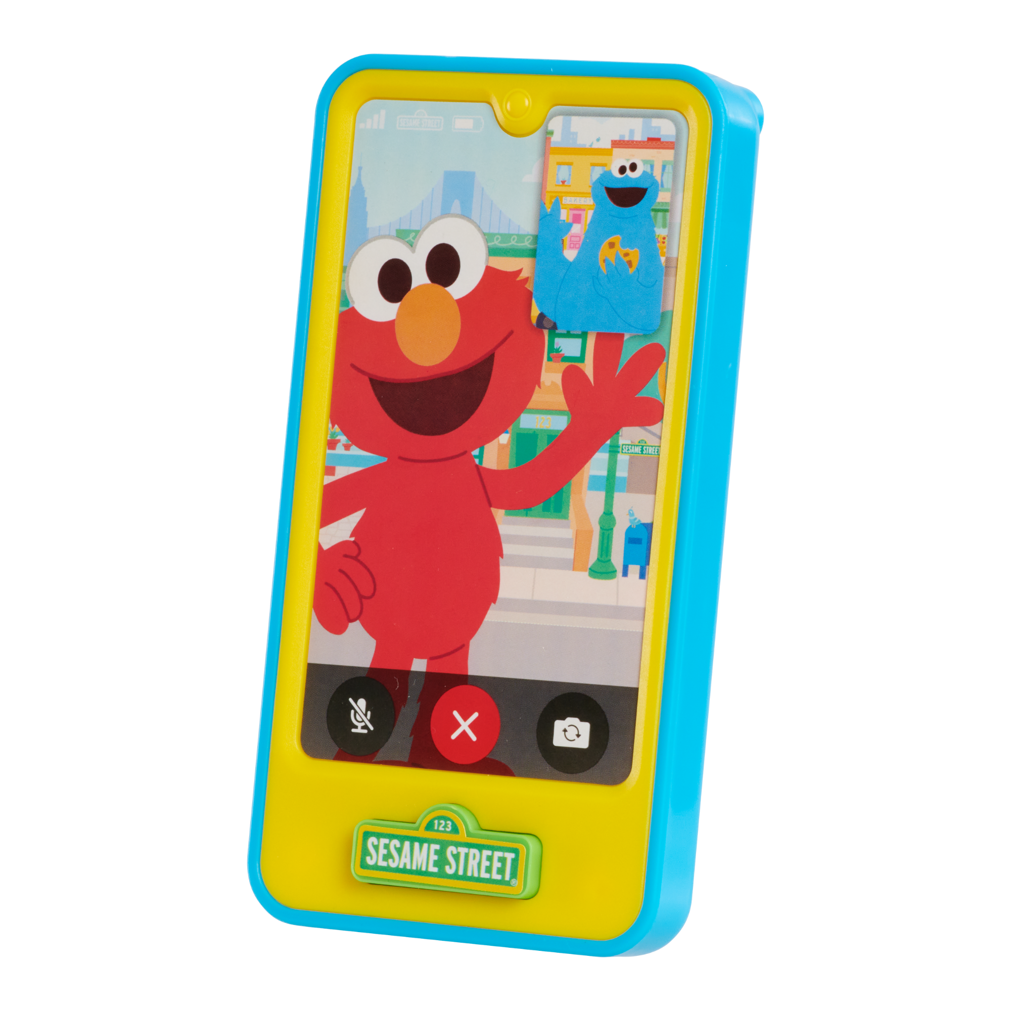 Sesame Street Chat with Elmo Cell Phone, Handheld Interactive Roleplay Toy with Sounds and Music, Pretend Play Phone, Offically Licensed by Just Play for Toddlers Ages 2 and Up
