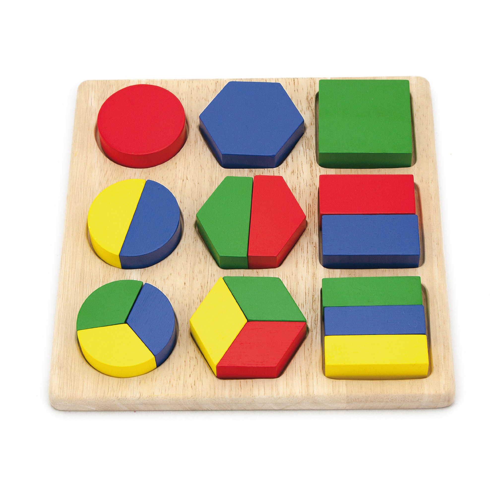 أشكال فيجا، 18 قطعة أحجية هندسية، لعبة مونتيسوري خشبية، تنمي المهارات الحسية والإدراكية والحركية الدقيقة، لعبة تعليمية للأطفال غير سامة وصديقة للبيئة، مناسبة للأطفال من سن 12 شهرًا فما فوق