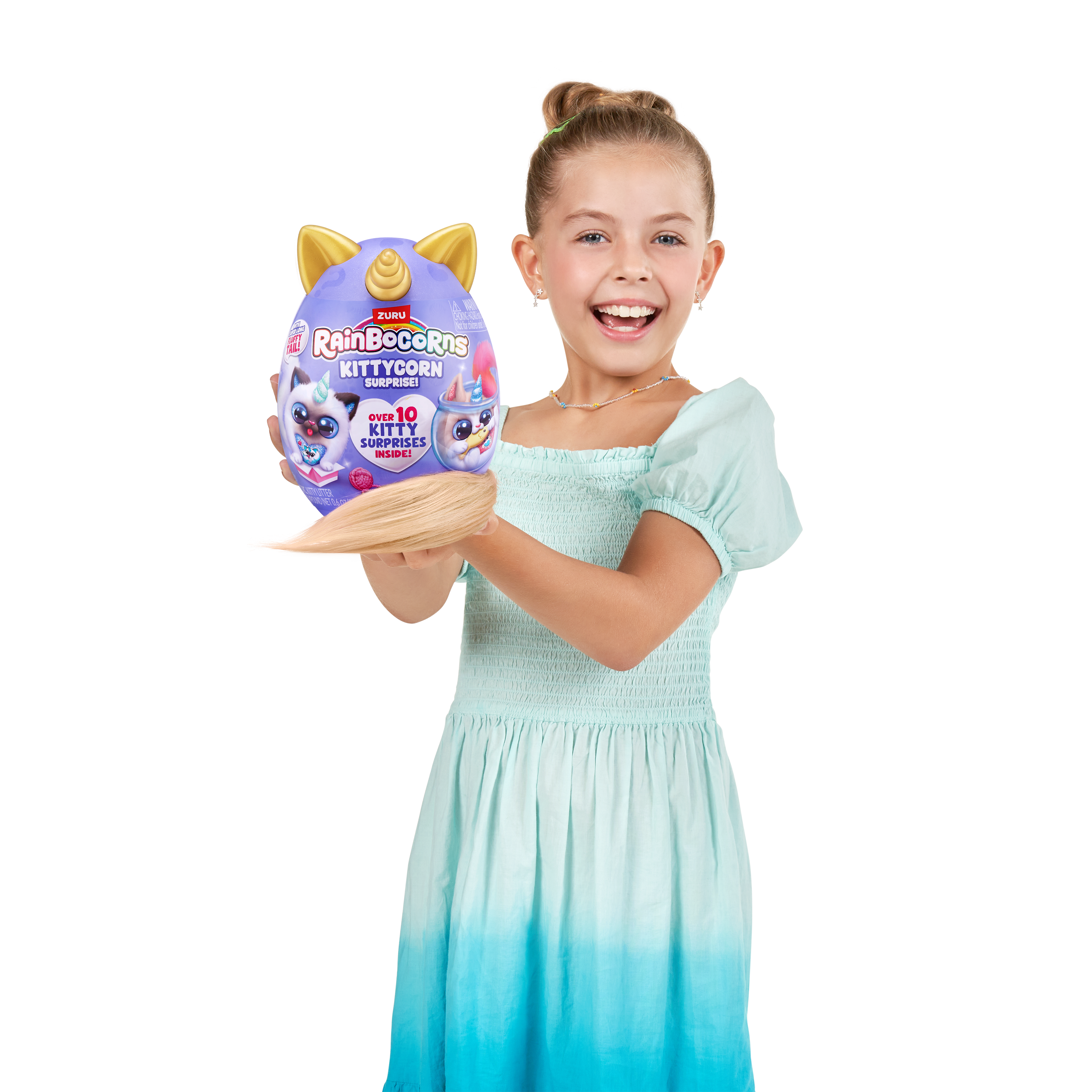 Rainbocorns Kittycorn Surprise S9 Collectible Plush Toy Set, 10+ Magical Surprises, Soft Plush Kittens with Fluffy Tails, Interactive Play for Girls Age 3+