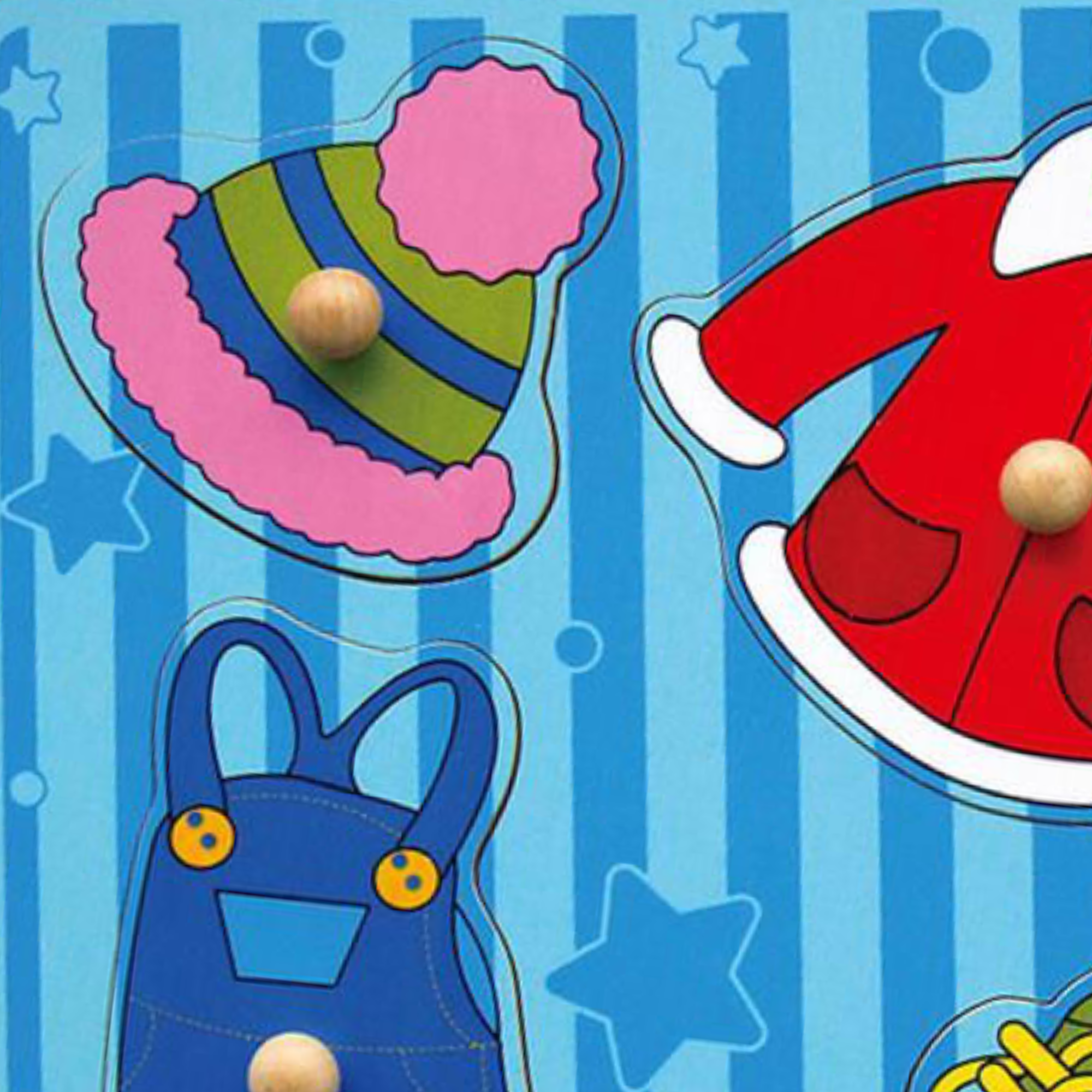 فساتين فيجا، أحجية بمقابض من 4 قطع، لعبة مونتيسوري الخشبية، تنمي المهارات الحسية والإدراكية والحركية الدقيقة، لعبة تعليمية للأطفال غير سامة وصديقة للبيئة، مناسبة للأولاد والبنات من سن 12 شهرًا فما فوق