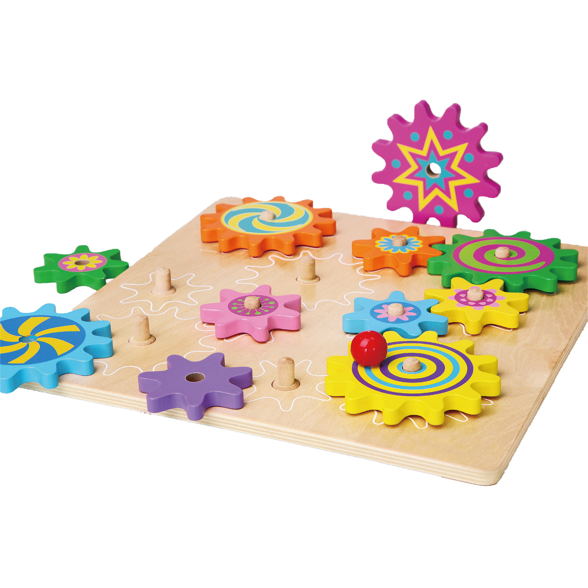 أحجية فيجا الخشبية الدوارة من مونتيسوري، تُنمّي مهارات التنسيق بين اليد والعين والتفكير المنطقي، مع إمكانية تبديل وتدوير التروس للعب الإبداعي، وهي لعبة تعليمية صديقة للبيئة وغير سامة، مناسبة للأعمار من 18 شهرًا فما فوق.