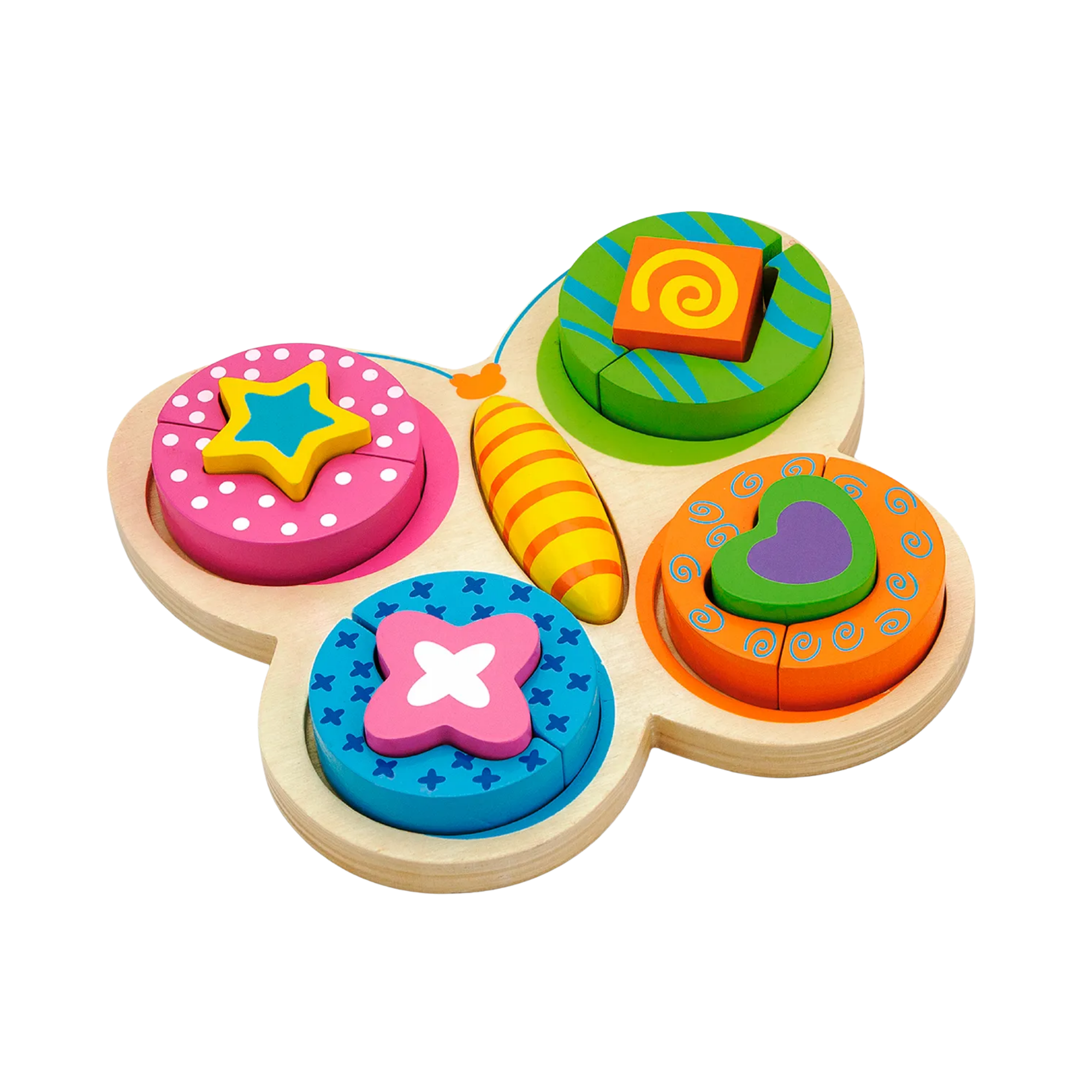 لعبة بازل فيجا باترفلاي، 12 قطعة، لعبة مونتيسوري الخشبية، تنمي المهارات الحسية والإدراكية والحركية الدقيقة، لعبة تعليمية للأطفال غير سامة وصديقة للبيئة، مناسبة للأولاد والبنات من عمر سنتين فما فوق