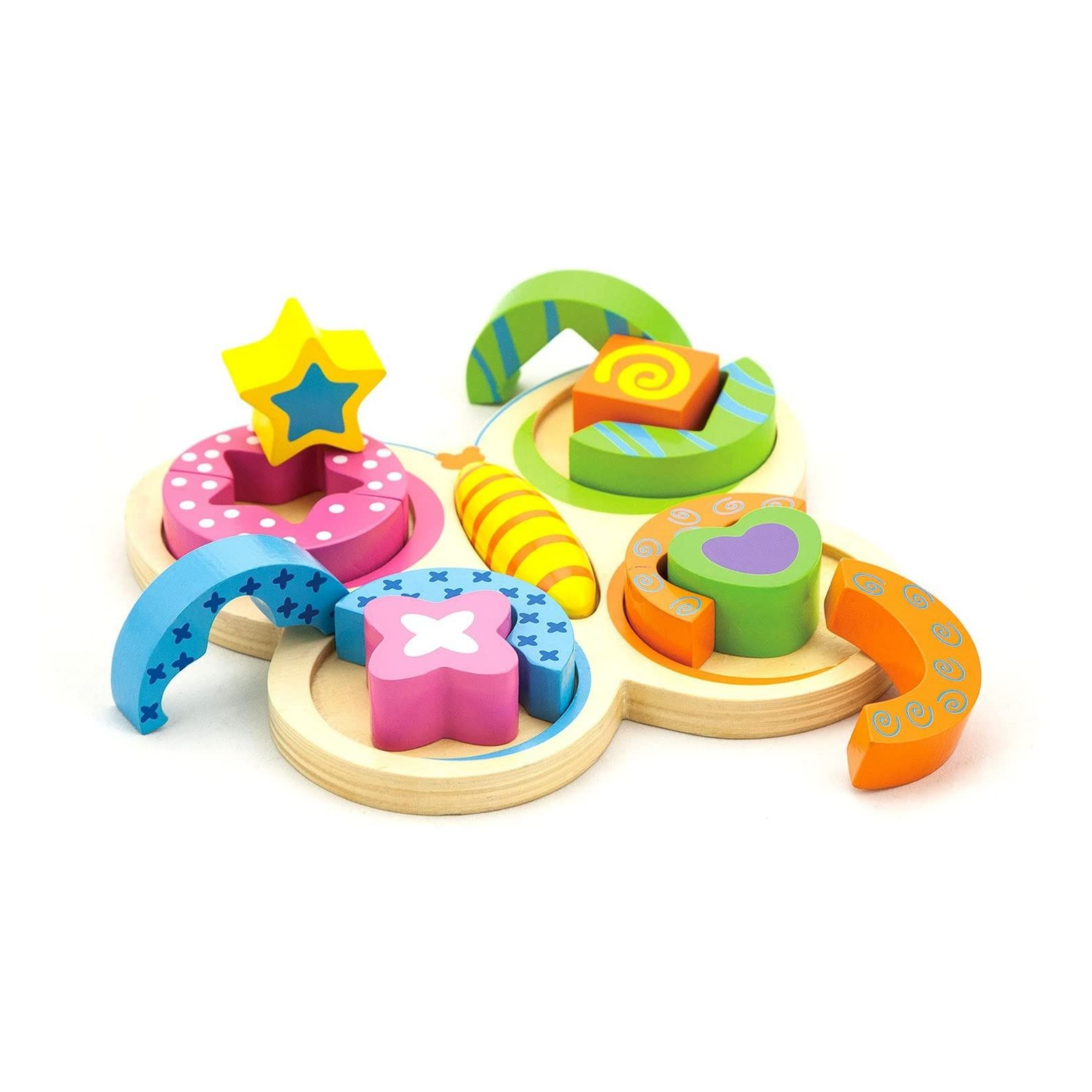 لعبة بازل فيجا باترفلاي، 12 قطعة، لعبة مونتيسوري الخشبية، تنمي المهارات الحسية والإدراكية والحركية الدقيقة، لعبة تعليمية للأطفال غير سامة وصديقة للبيئة، مناسبة للأولاد والبنات من عمر سنتين فما فوق