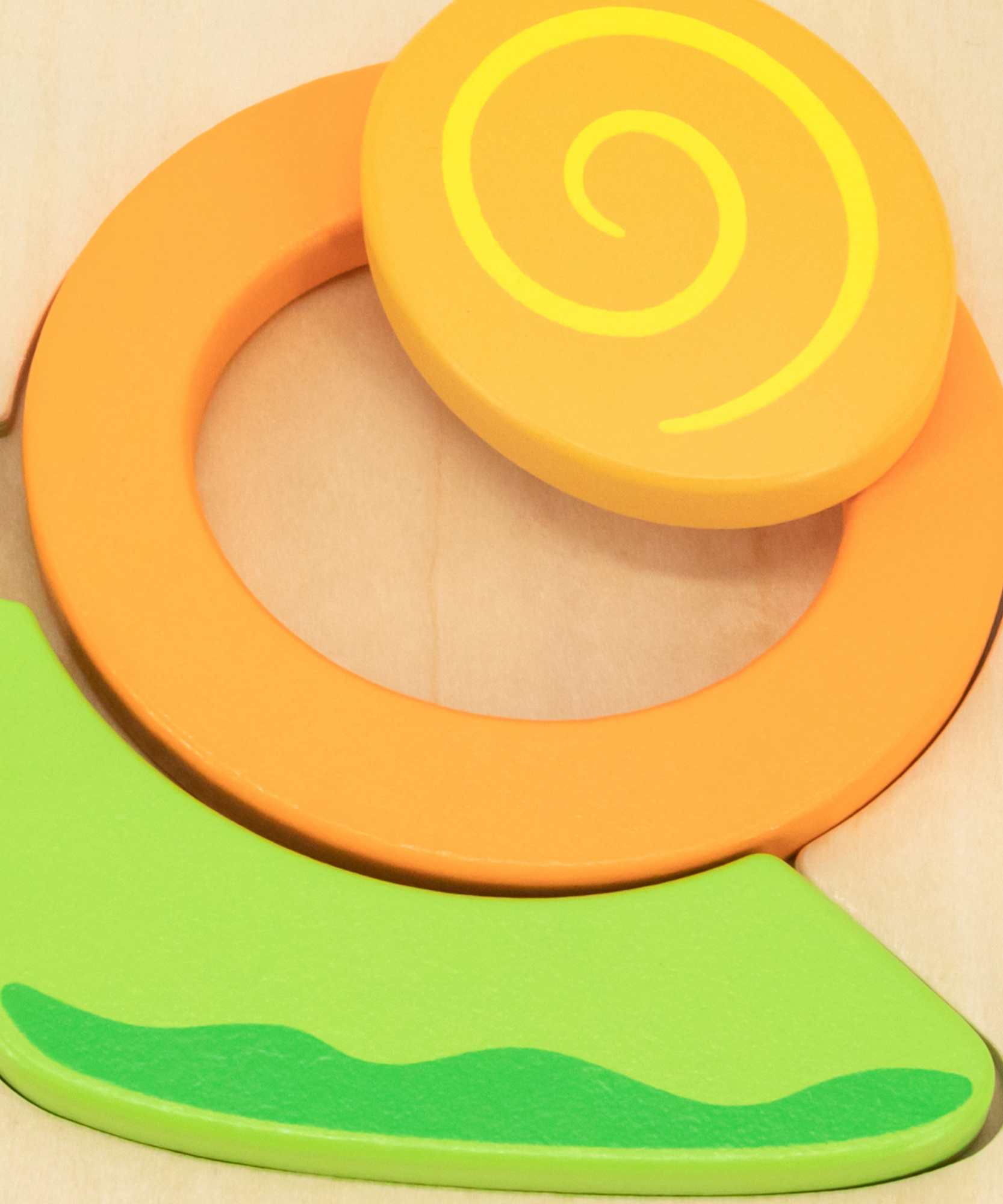 حلزون فيجا، أحجية مكعبات من 4 قطع، لعبة مونتيسوري الخشبية، تنمي المهارات الحسية والإدراكية والحركية الدقيقة، لعبة تعليمية للأطفال غير سامة وصديقة للبيئة، مناسبة للأولاد والبنات من سن 18 شهرًا فما فوق