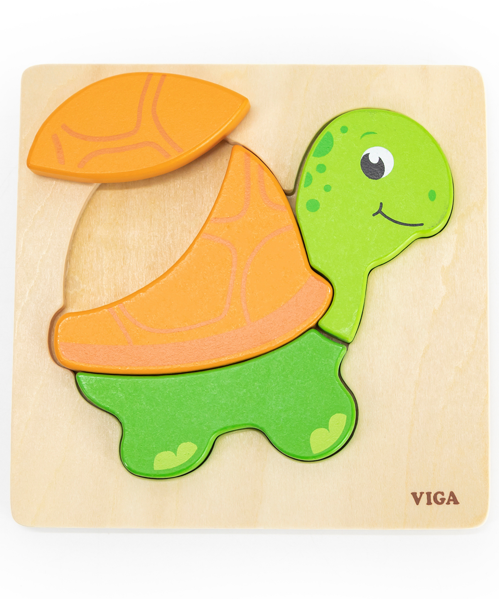 لعبة فيجا تيرتل، أحجية مكعبات من 4 قطع، لعبة مونتيسوري الخشبية، تنمي المهارات الحسية والإدراكية والحركية الدقيقة، لعبة تعليمية للأطفال غير سامة وصديقة للبيئة، مناسبة للأولاد والبنات من سن 18 شهرًا فما فوق