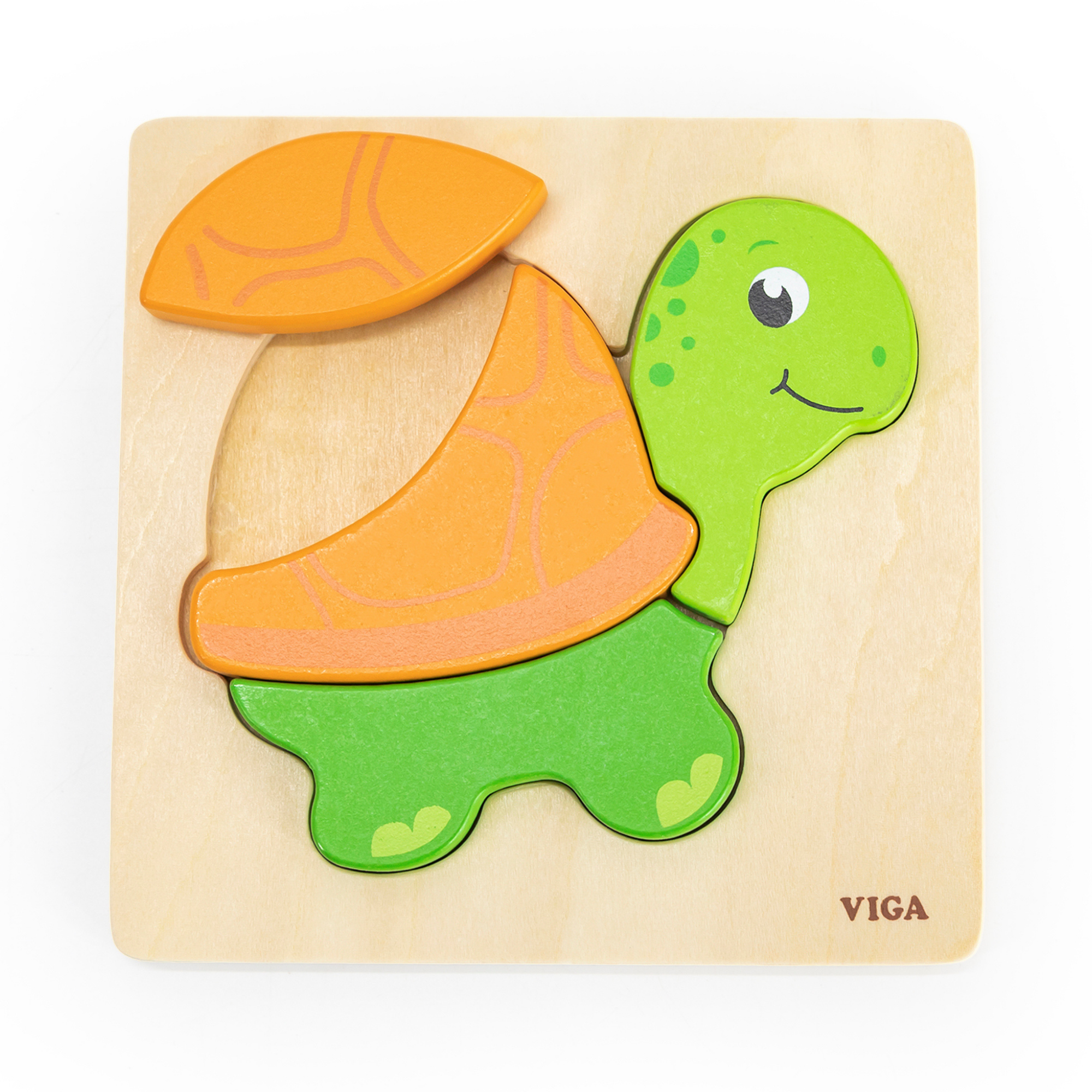 لعبة فيجا تيرتل، أحجية مكعبات من 4 قطع، لعبة مونتيسوري الخشبية، تنمي المهارات الحسية والإدراكية والحركية الدقيقة، لعبة تعليمية للأطفال غير سامة وصديقة للبيئة، مناسبة للأولاد والبنات من سن 18 شهرًا فما فوق