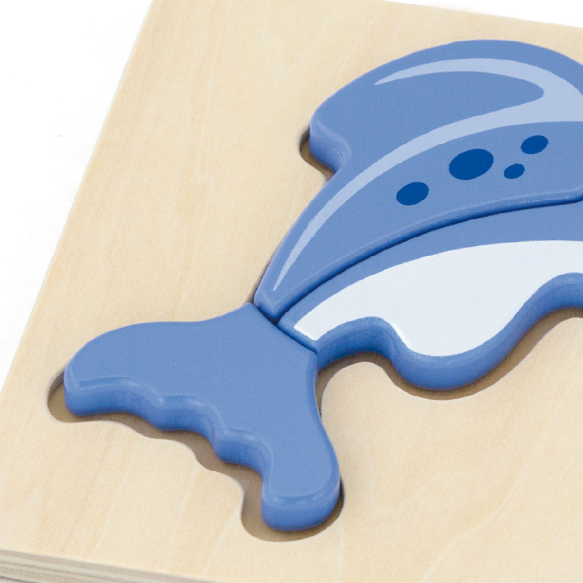 Viga Fish, 3 Piece Block Puzzle, Montessori Wooden Toy, Develops Sensory, Cognitive & Fine Motor Skills, Non-Toxic & Eco-friendly Kids Educational Toy, Suitable for Boys and Girls Aged 18M+