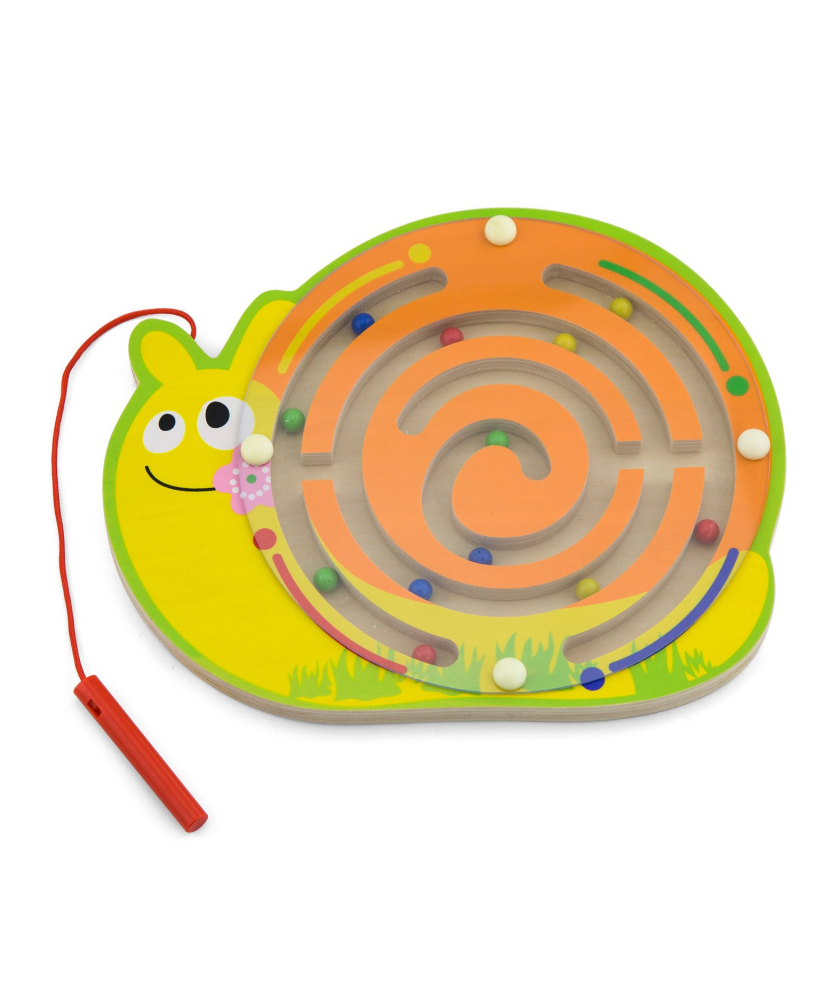 لعبة الحلزون المغناطيسي من فيجا، نشاط تعليمي خشبي من مونتيسوري، يطور مهارات التنسيق بين اليد والعين والأرقام، لعبة تعليمية صديقة للبيئة وغير سامة، للأولاد والبنات من عمر 18 شهرًا فما فوق