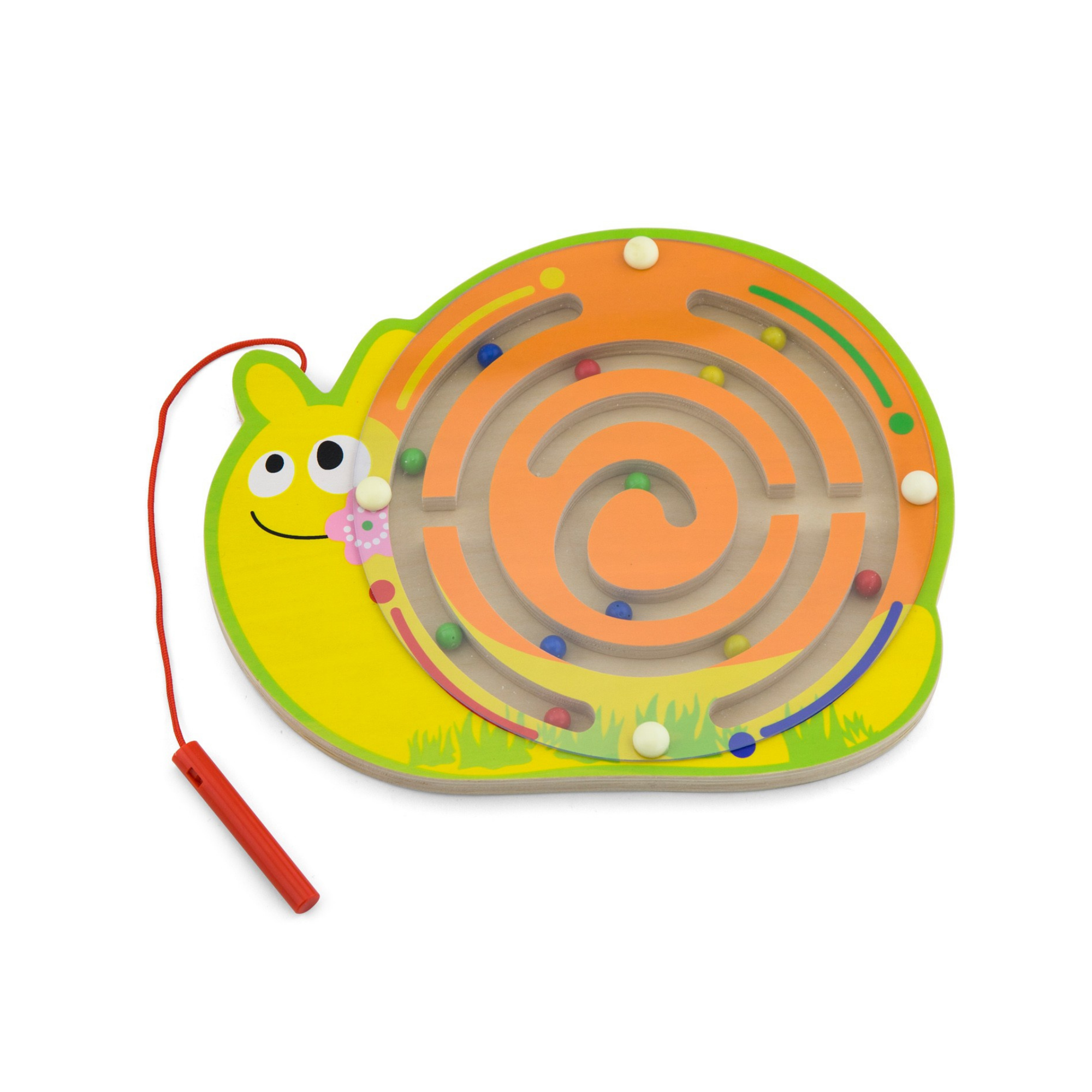 لعبة الحلزون المغناطيسي من فيجا، نشاط تعليمي خشبي من مونتيسوري، يطور مهارات التنسيق بين اليد والعين والأرقام، لعبة تعليمية صديقة للبيئة وغير سامة، للأولاد والبنات من عمر 18 شهرًا فما فوق